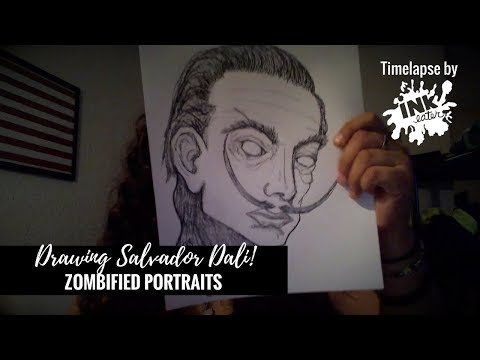 We drew a Zombified Salvador Dali