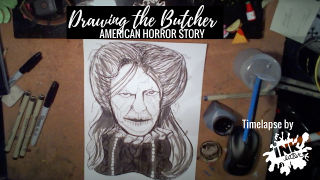We drew the REAL Butcher from AHS Roanoke! A while back, we drew Kathy Bates from American Horror Story Roanoke where she played the butcher.