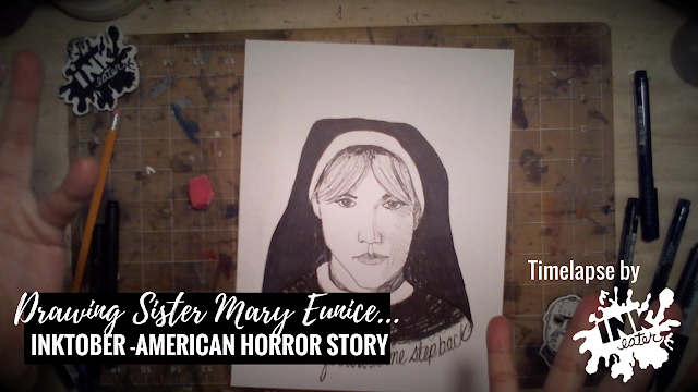 We drew Sister Mary Eunice from American Horror Story Asylum