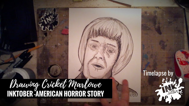 We drew Cricket Marlowe from American Horror Story Roanoke