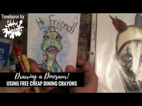 Cheap Four Crayon Art Supply Challenge
