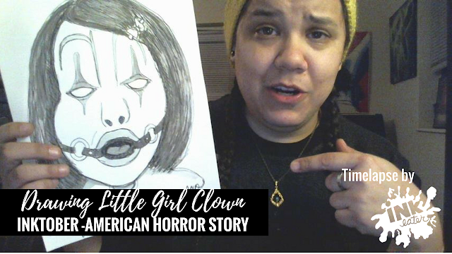 We drew the Little Girl Clown from American Horror Story Cult
