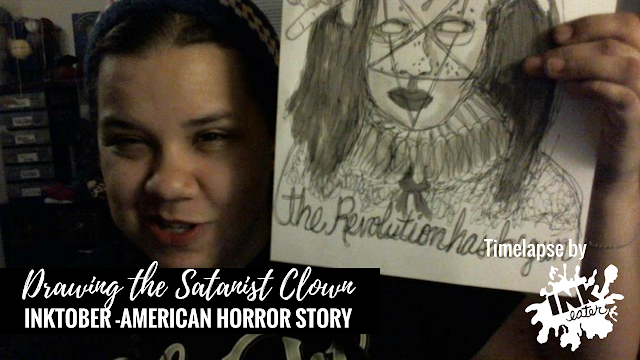 We drew the Satanist Clown from American Horror Story Cult