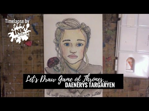 We drew Daenerys Targaryen from Game of Thrones