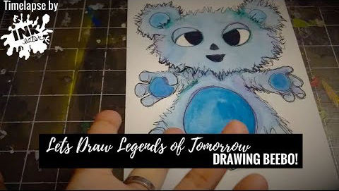 Tonight we drew Beebo from Legends of Tomorrow! This timelapse took 30 minutes to create!