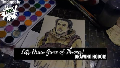 Tonight we drew Hodor from Game of Thrones! He took about 30-35 mins to create! check out the timelapse!