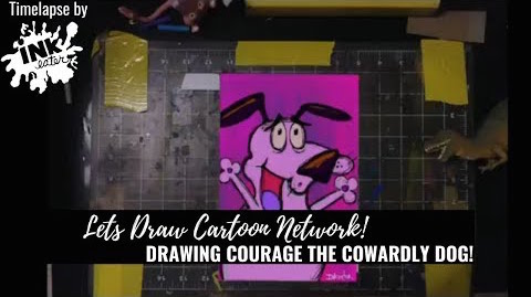 Drawing Courage the Cowardly Dog