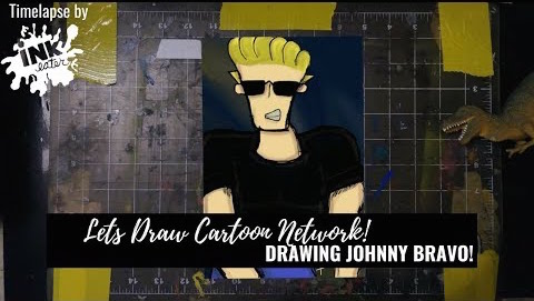Drawing Johnny Bravo in Procreate. So based on the poll on Instagram and with over 50 percent, wanting Cartoon Network. We drew another Cartoon Network character!