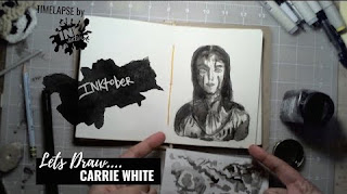 We drew Carrie White from Stephen King's Carrie