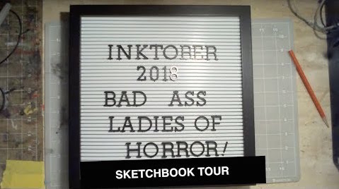 Sketchbook Tour of Bad Ass Ladies of Horror