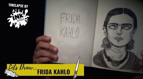 Drawing Frida Kahlo for 30 Days of Zombies where we talk about dead people and turn them into zombies.