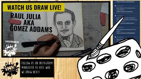 Drawing Gomez Addams