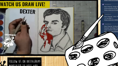 Drawing Dexter Morgan from Dexter