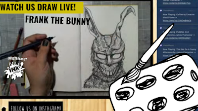Drawing Frank the Bunny from Donnie Darko