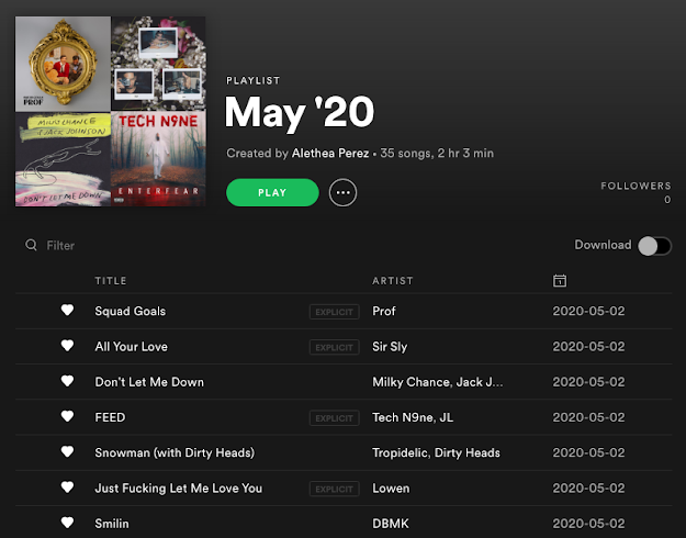Here's what we listened to in May 2020! We share our Spotify playlist & our favorite songs for the month!