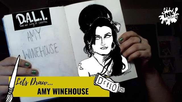 Drawing Amy Winehouse for 30 Days of Zombies where we talk about dead people and turn them into zombies.