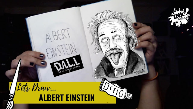 Drawing Albert Einstein for 30 Days of Zombies where we talk about dead people and turn them into zombies.