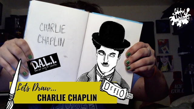 Drawing Charlie Chaplin for 30 Days of Zombies where we talk about dead people and turn them into zombies.