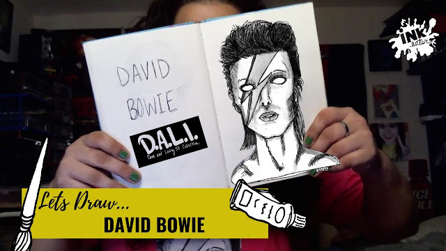 Drawing David Bowie for 30 Days of Zombies where we talk about dead people and turn them into zombies.