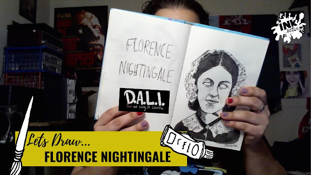 Drawing Florence Nightingale for 30 Days of Zombies where we talk about dead people and turn them into zombies.