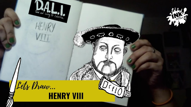 Drawing Henry VIII for 30 Days of Zombies where we talk about dead people and turn them into zombies.