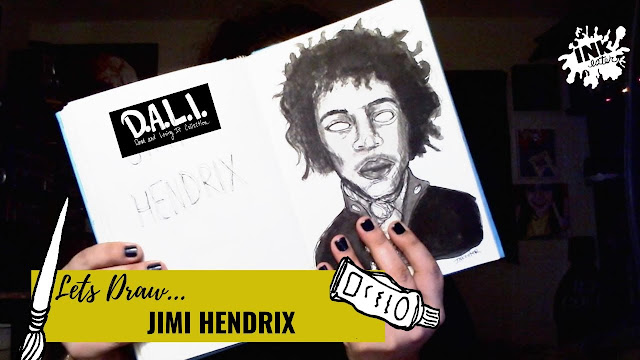 Drawing Jimi Hendrix for 30 Days of Zombies where we talk about dead people and turn them into zombies.