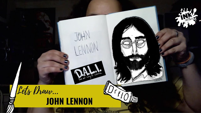 Drawing John Lennon for 30 Days of Zombies where we talk about dead people and turn them into zombies.