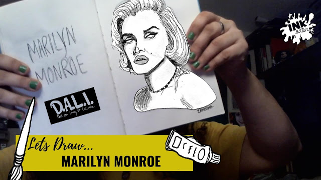Drawing Marilyn Monroe for 30 Days of Zombies where we talk about dead people and turn them into zombies.