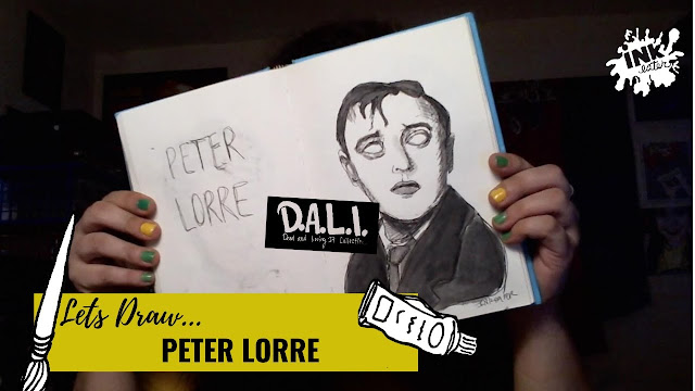 Drawing Peter Lorre for 30 Days of Zombies where we talk about dead people and turn them into zombies.