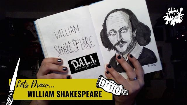 Drawing William Shakespeare for 30 Days of Zombies where we talk about dead people and turn them into zombies.