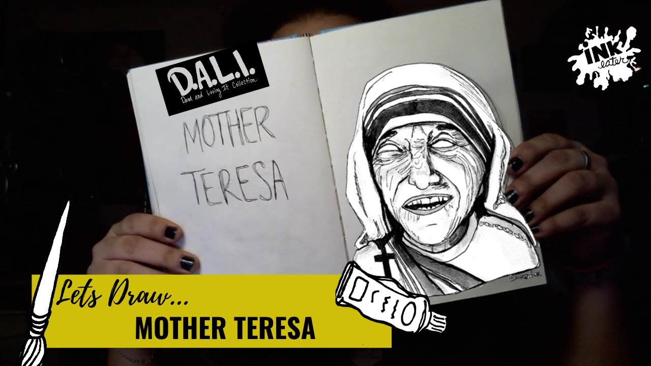 Drawing Mother Teresa for 30 Days of Zombies where we talk about dead people and turn them into zombies.