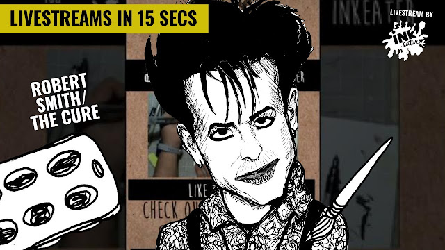 Drawing Robert Smith from The Cure in 15 seconds