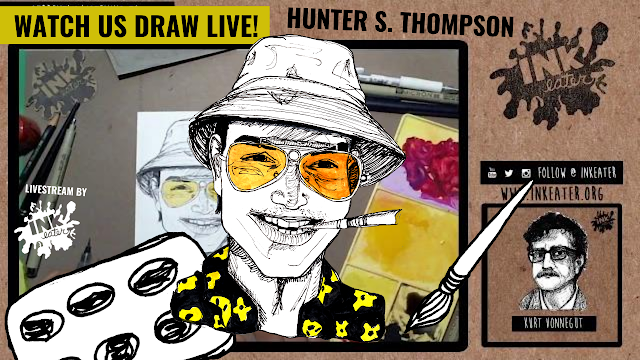 Watch us Draw Johnny Depp as Hunter S. Thompson live this livestream.