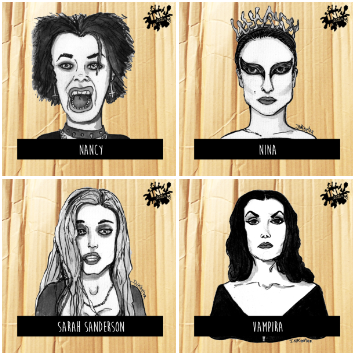 bad-ass ladies of horror by Inkeater