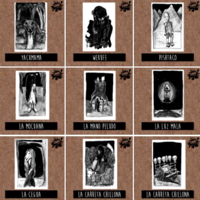 Drawing of Cryptids from Latin America called Latin X-files by Inkeater